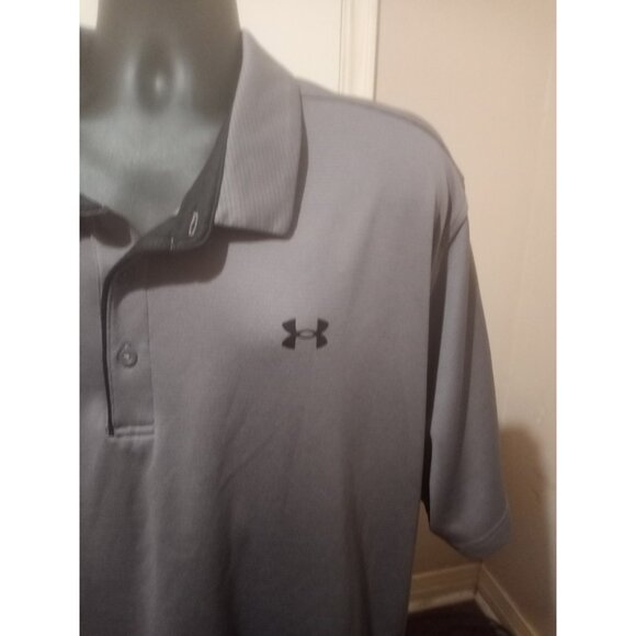 Under Armour Polo Shirt Short Sleeve Performance Loose 4XLT 4XL Tall Gray - Picture 6 of 13